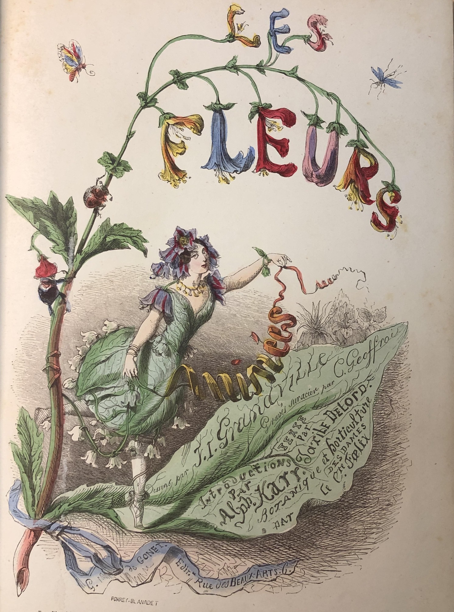 Page de titre des Fleurs animées de Grandville 1847